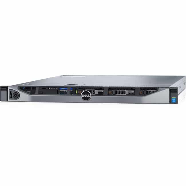 Dell PowerEdge R630 1U Rack Server - 1 x Intel Xeon E5-2640 v4 Deca-core (10 Core) 2.40 GHz - 16 GB Installed DDR4 SDRAM - 240 GB (2 x 120 GB) Serial ATA/600 SSD - 12Gb/s SAS, Serial ATA/600 Controller - 0, 1, 5, 6, 10, 50, 60 RAID Levels - 2 x 750 W